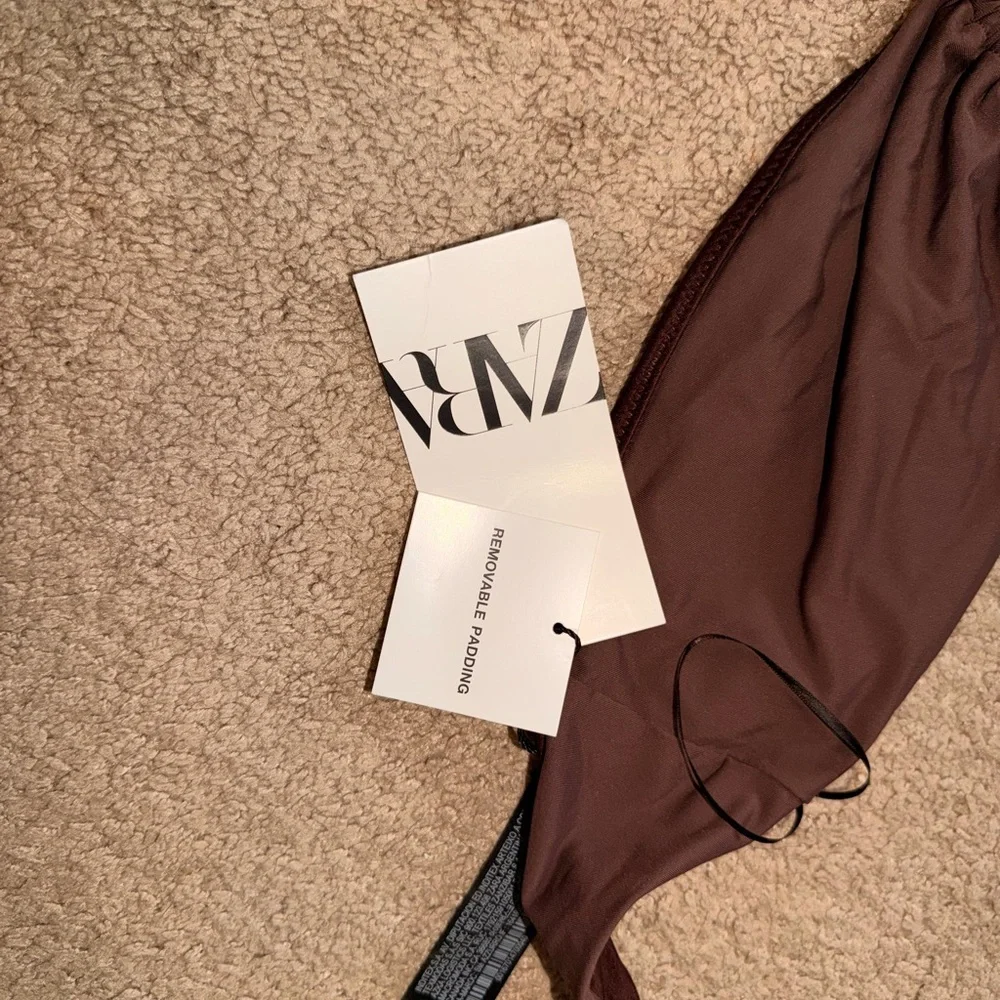 Zara Chocolate Bikini Set (Top size Large, Bottom size medium) - Picture 7 of 11